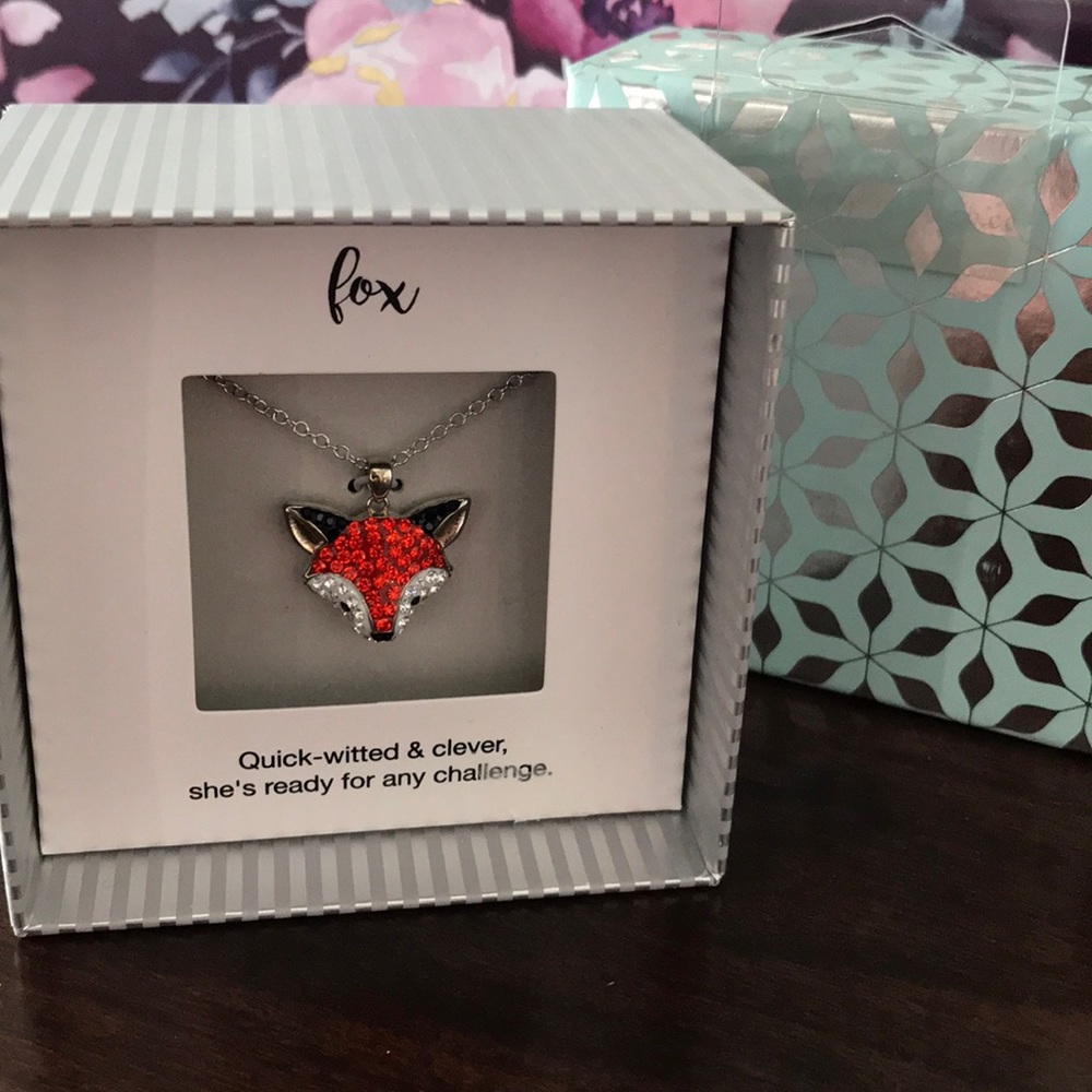 Sparkly Fox Necklace gift box